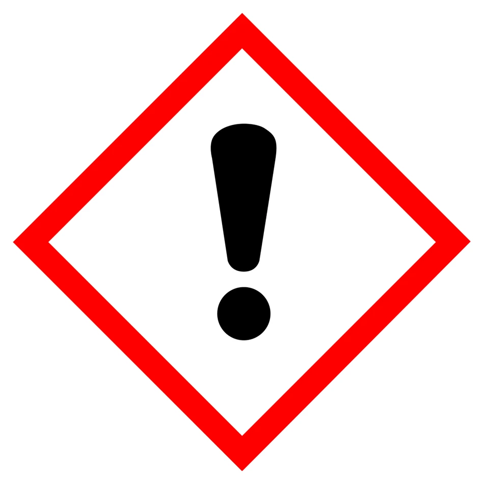 Icon mit Ausrufezeichen - Reizung oder Allergie möglich