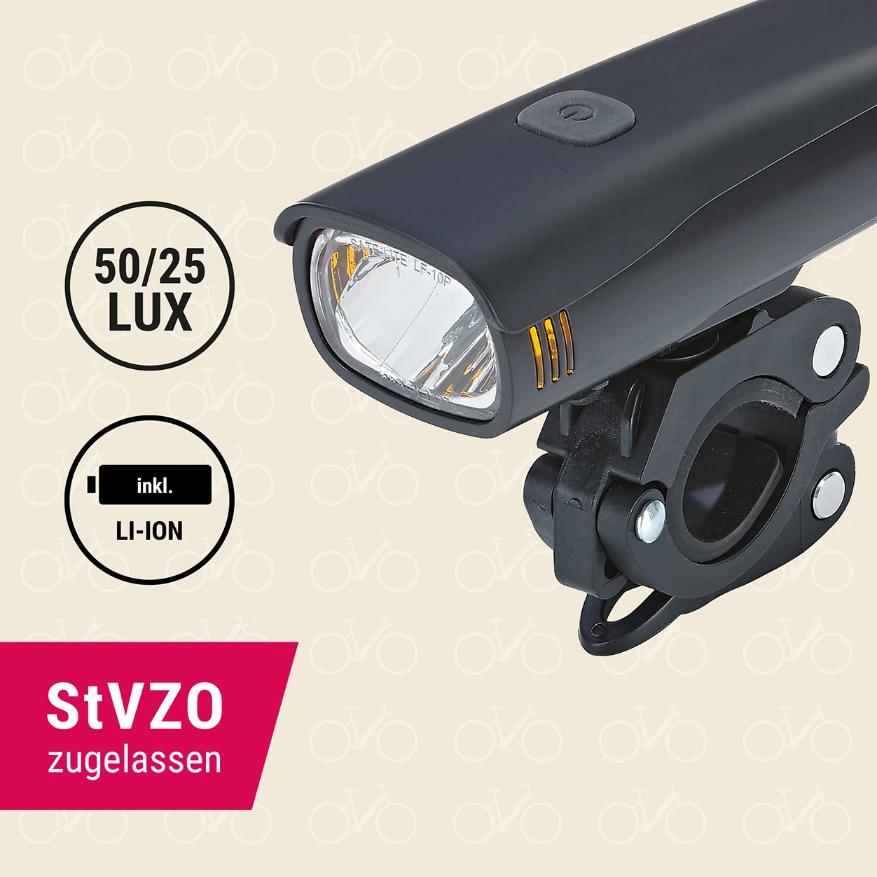 LED USB Akku-Scheinwerfer 50/25 Lux