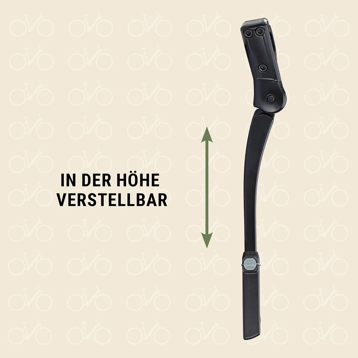 Ursus Hinterbau-Seitenständer in der höhe Verstellbar - vordere Ansicht
